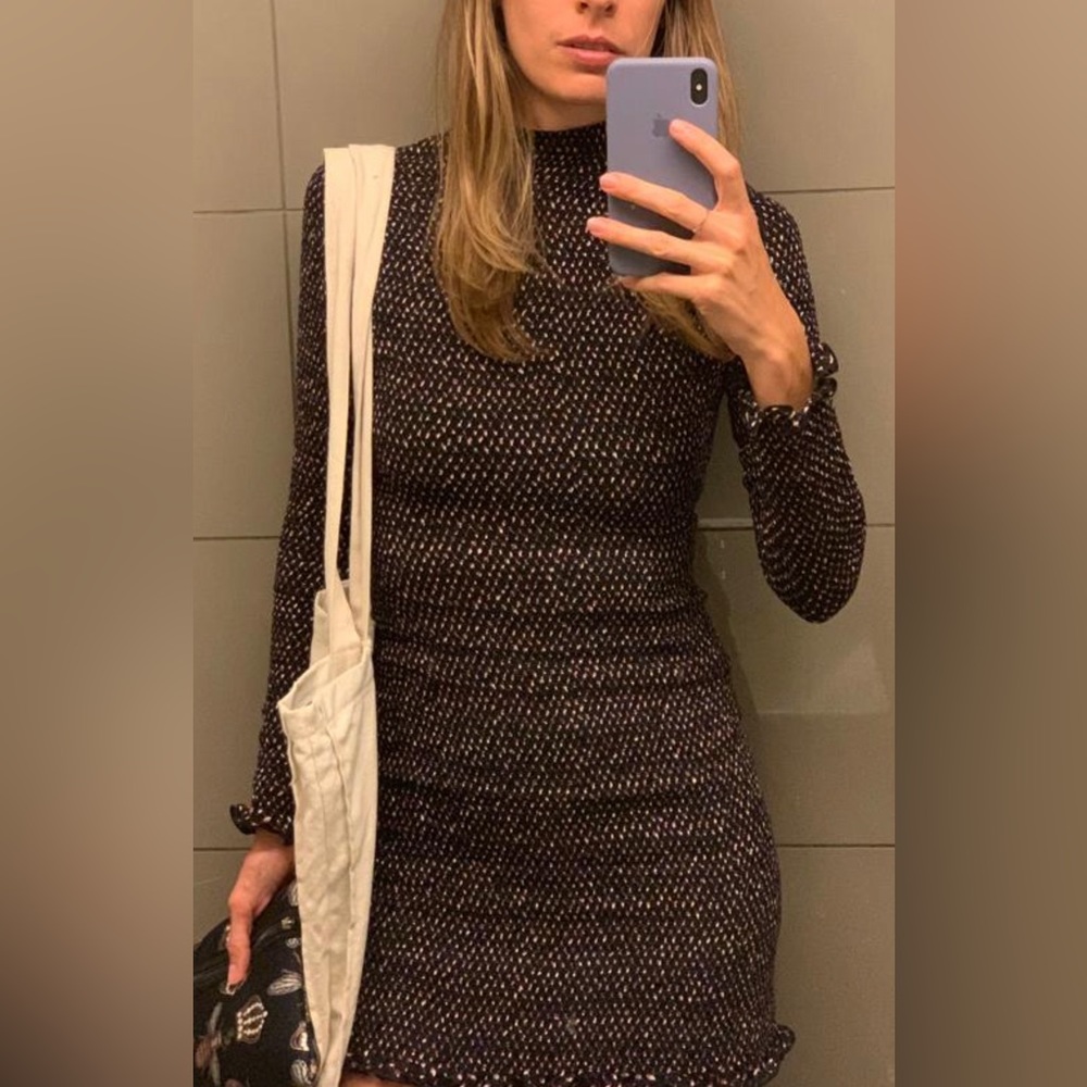 Black long-sleeved mini dress from Lala Berlin